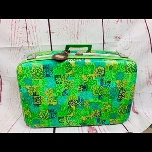 Vintage 60’s Mod Print Suitcase Hippie